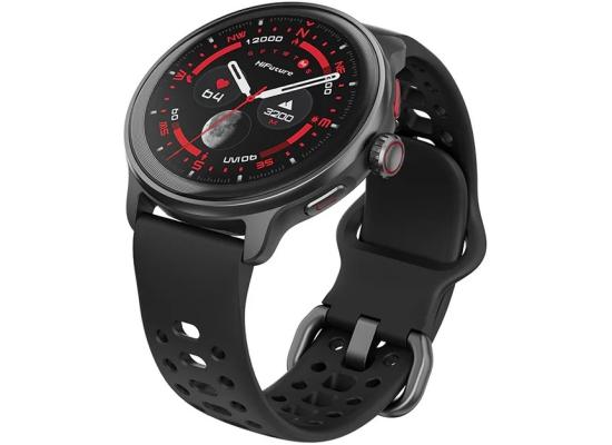 HiFuture VELA Smart Watch,1.43" AMOLED Display, Bluetooth 5.3, Powered by Dual Core Processor & Syntra AI, GPS Heartbeat & 100+ Sports Modes 5ATM Waterproof 36mm Smart Watch - Black